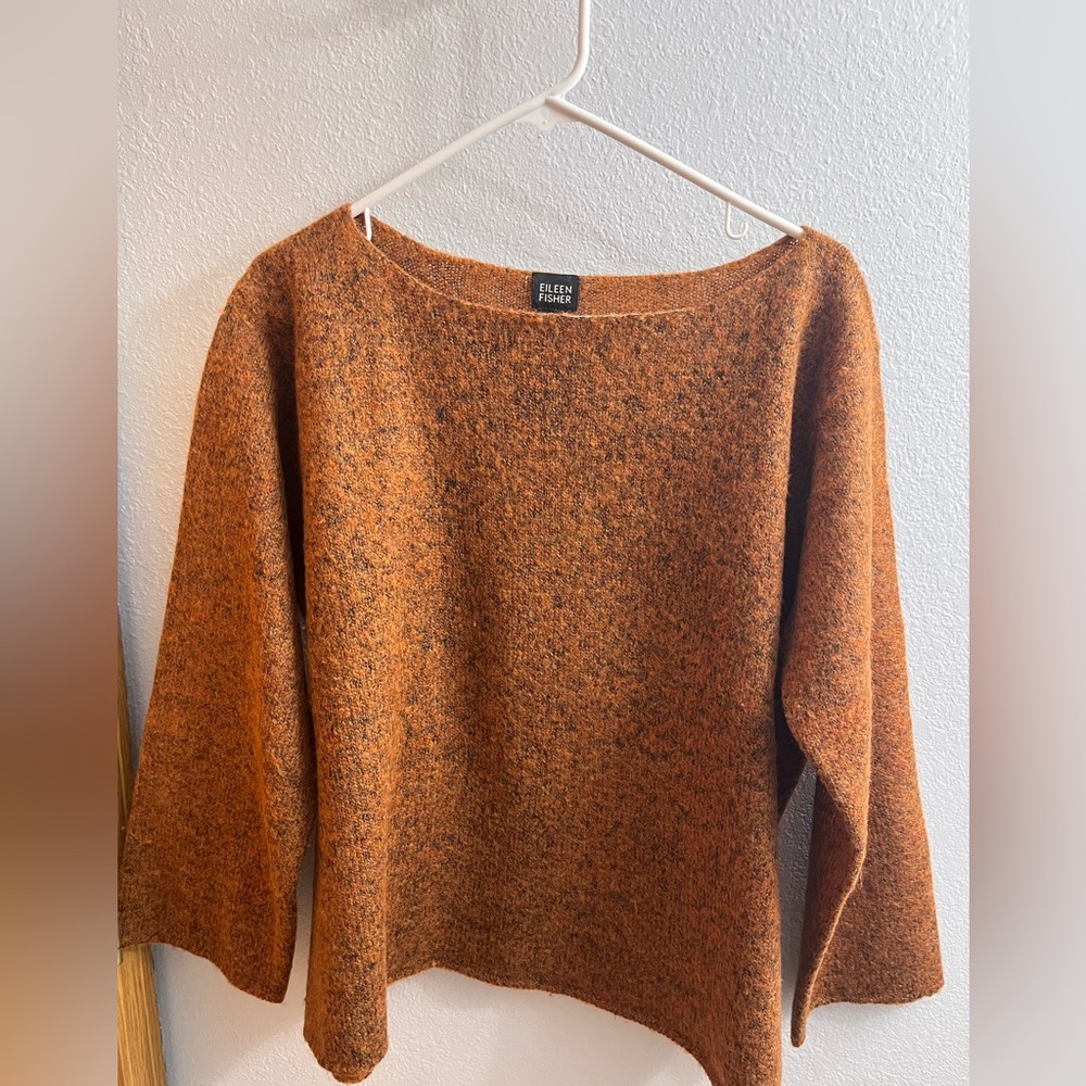 Eileen Fisher Women's Marled Rust Sweater